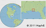Savanna Style Location Map of ZIP code 32539