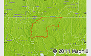 Physical Map of ZIP code 32565