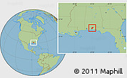 Savanna Style Location Map of ZIP code 32570