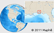Shaded Relief Location Map of ZIP code 32570