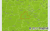 Physical Map of ZIP code 32618