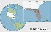Savanna Style Location Map of ZIP code 32640, highlighted country, highlighted state
