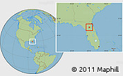 Savanna Style Location Map of ZIP code 32640