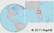 Gray Location Map of ZIP code 32720
