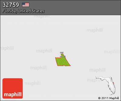 Physical 3D Map of ZIP Code 32759, cropped outside