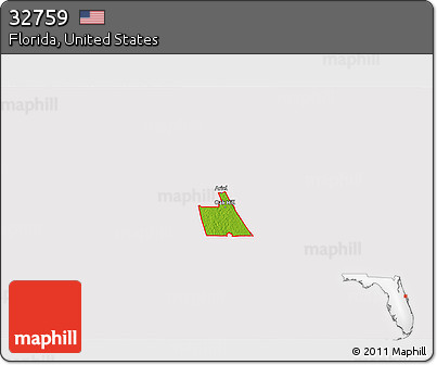 Physical 3D Map of ZIP Code 32759, cropped outside