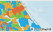 Political 3D Map of ZIP code 32759