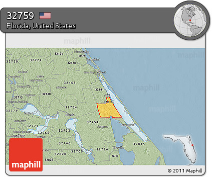 Savanna Style 3D Map of ZIP Code 32759