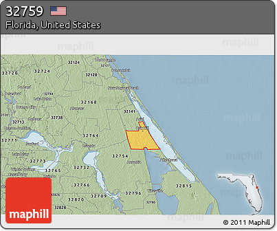 Savanna Style 3D Map of ZIP Code 32759