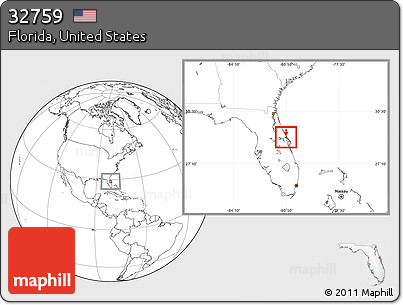 Blank Location Map of ZIP Code 32759