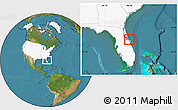Satellite Location Map of ZIP code 32759, highlighted country, highlighted county