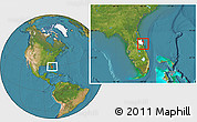 Satellite Location Map of ZIP code 32759, highlighted county