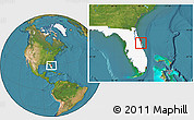 Satellite Location Map of ZIP code 32759, highlighted state