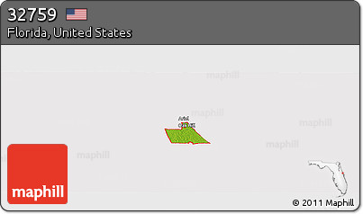 Physical Panoramic Map of ZIP Code 32759, cropped outside