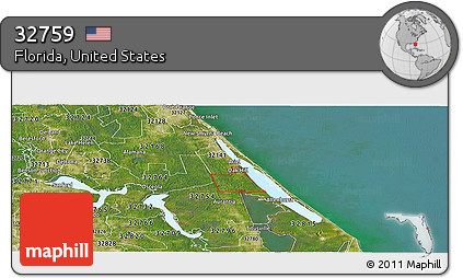 Satellite Panoramic Map of ZIP Code 32759