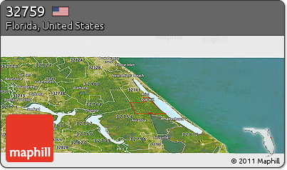 Satellite Panoramic Map of ZIP Code 32759