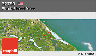 Satellite Panoramic Map of ZIP Code 32759