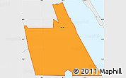 Political Simple Map of ZIP code 32759, single color outside, borders and labels
