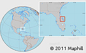Gray Location Map of ZIP code 32780
