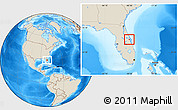 Shaded Relief Location Map of ZIP code 32780