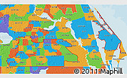 Political 3D Map of ZIP codes starting with 328