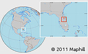 Gray Location Map of ZIP code 32807