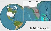 Satellite Location Map of ZIP code 32807, highlighted country, highlighted state