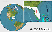 Satellite Location Map of ZIP code 32817, highlighted state