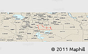 Shaded Relief Panoramic Map of ZIP code 32824