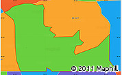 Political Simple Map of ZIP code 32824