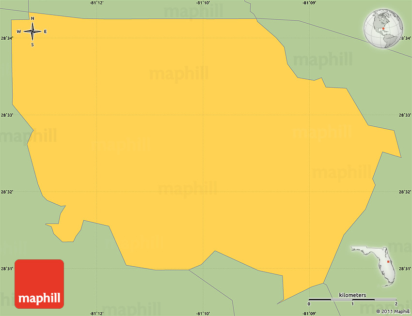 Savanna Style Simple Map of ZIP Code 32828