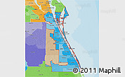Political Shades 3D Map of ZIP codes starting with 329