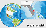 Physical Location Map of ZIP codes starting with 329, highlighted country, highlighted state