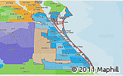 Political Shades Panoramic Map of ZIP codes starting with 329