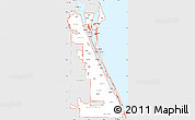 Silver Style Simple Map of ZIP codes starting with 329
