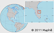 Gray Location Map of ZIP code 32922