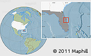 Savanna Style Location Map of ZIP code 32922, highlighted country, highlighted state, hill shading