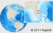 Shaded Relief Location Map of ZIP code 32922
