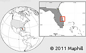 Blank Location Map of ZIP code 32960, highlighted country, highlighted state