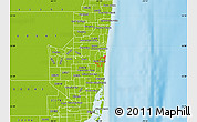 Physical Map of ZIP code 33004