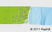 Physical Panoramic Map of ZIP code 33004