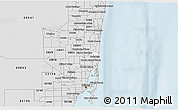 Silver Style 3D Map of ZIP code 33009