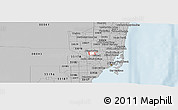 Gray Panoramic Map of ZIP code 33014