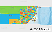 Political Panoramic Map of ZIP code 33014