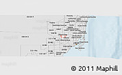 Silver Style Panoramic Map of ZIP code 33014