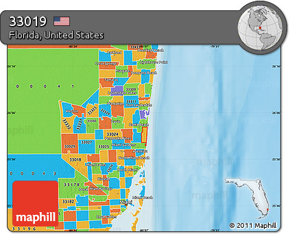 Political Map of ZIP Code 33019