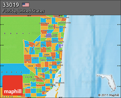 Political Map of ZIP Code 33019