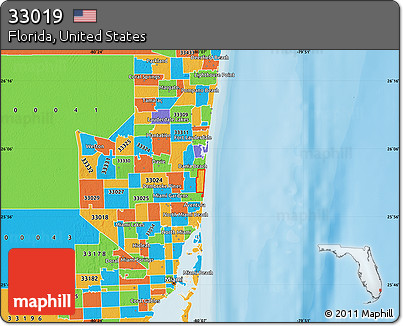 Political Map of ZIP Code 33019