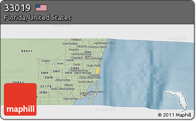 Savanna Style Panoramic Map of ZIP Code 33019