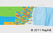 Political Panoramic Map of ZIP code 33023